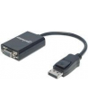 MANHATTAN 151962 Manhattan Konwerter adapter DisplayPort DP na VGA M/F 15cm aktywny czarny - nr 24