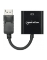 MANHATTAN 151962 Manhattan Konwerter adapter DisplayPort DP na VGA M/F 15cm aktywny czarny - nr 28