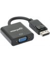 MANHATTAN 151962 Manhattan Konwerter adapter DisplayPort DP na VGA M/F 15cm aktywny czarny - nr 31