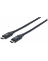 MANHATTAN 354899 Manhattan Kabel USB-C 3.1 Gen2, USB C/USB C M/M 50cm czarny - nr 2