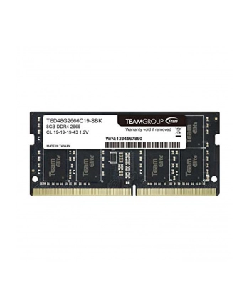 TEAMGROUP TED48G2666C19-S01 Team Group Pamięć DDR4 8GB 2666MHz CL19 SODIMM 1.2V
