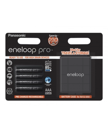 PANASONIC BK-4HCDEC4BE Panasonic Eneloop Pro R03/AAA 930mAh, 4 Szt., Blister + BOX