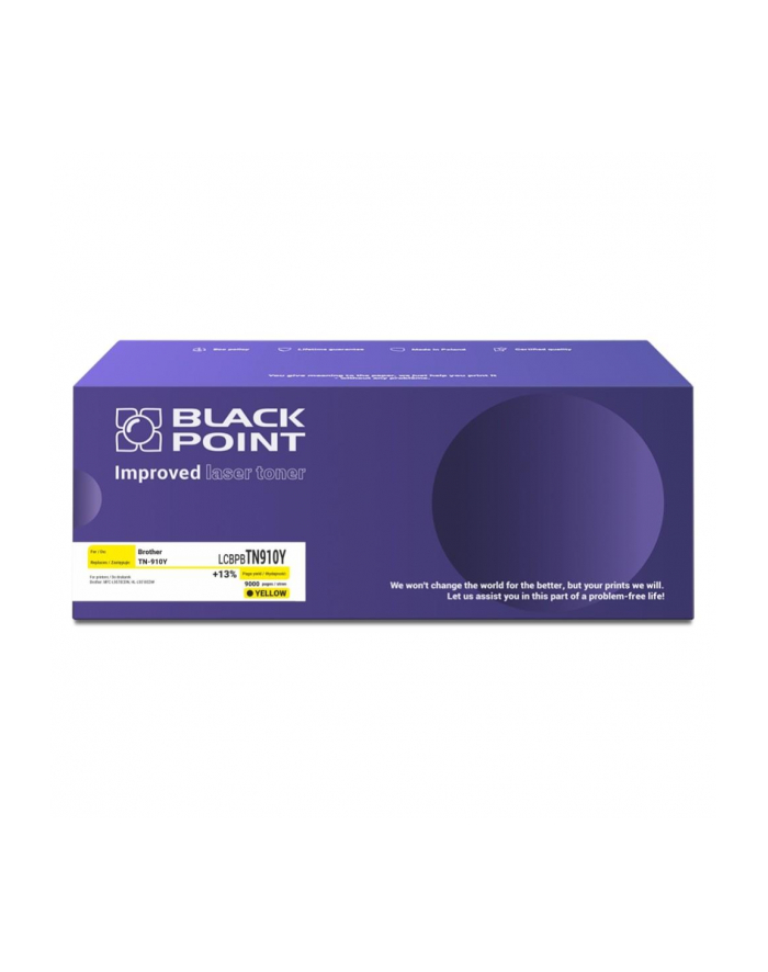BLACKPOINT LCBPBTN910Y Toner cartridge Black Point LCBPBTN910Y  Yellow  9000 pp.   Brother TN910Y główny