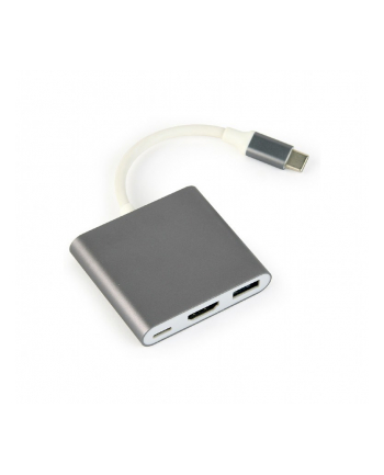 GEMBIRD A-CM-HDMIF-02-SG Gembird multi adapter USB typ-C (M) -> USB typ-C; USB 3.0; HDMI