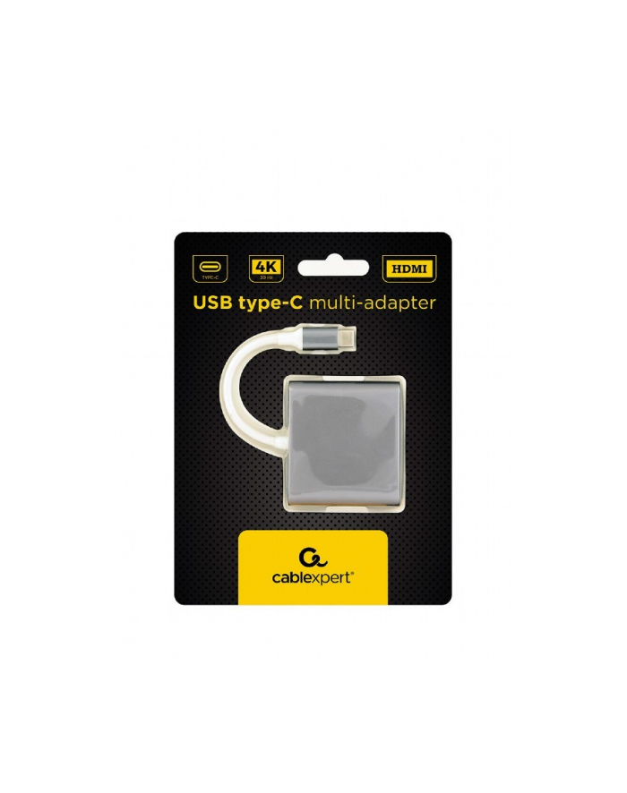 GEMBIRD A-CM-HDMIF-02-SG Gembird multi adapter USB typ-C (M) -> USB typ-C; USB 3.0; HDMI główny