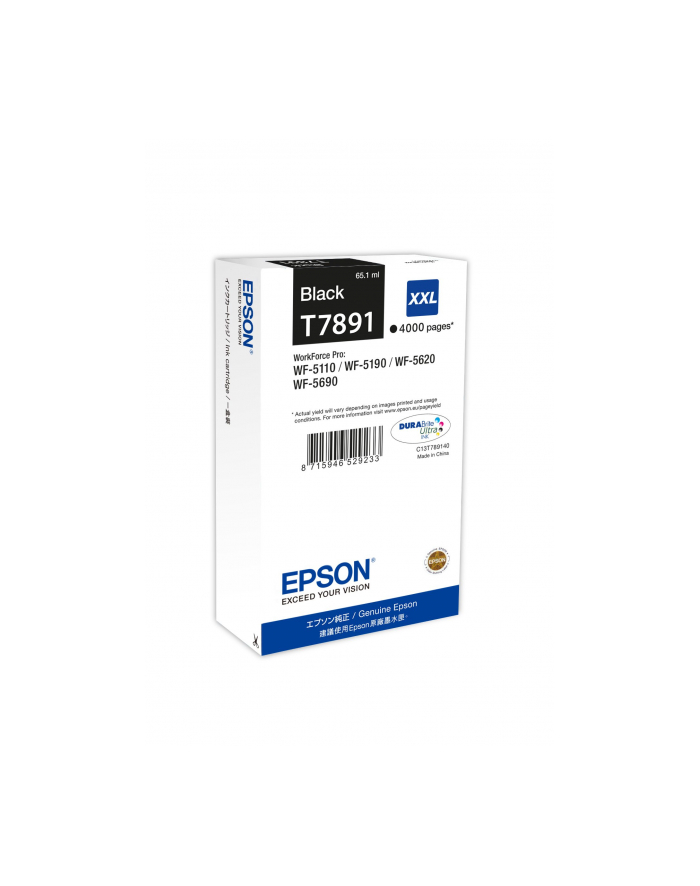 EPSON C13T789140x Tusz Epson T7891 black 65 ml WF-5110DW/WF-5190DW/WF-5620DWF/WF-5690DWF główny