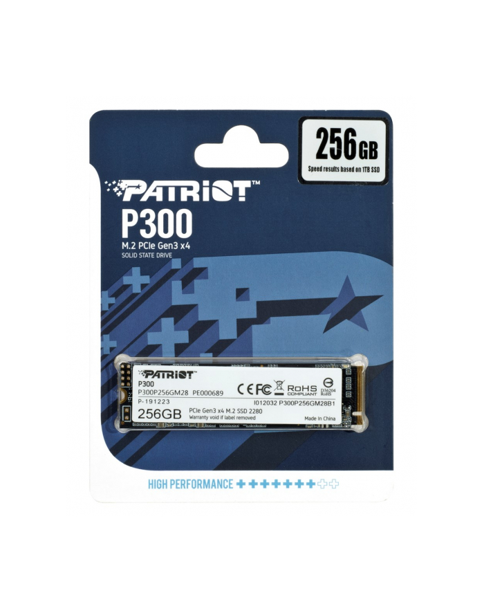 patriot memory PATRIOT SSD P300 256GB M.2 PCIe Gen 3 x4 1700/1100 MB/s główny