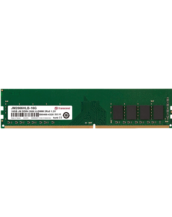 TRANSCEND 16GB DDR4 2666Mhz U-DIMM 2Rx8 1Gx8 CL19 1.2V główny