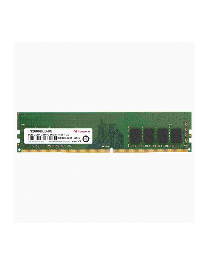 TRANSCEND 8GB DDR4 2666Mhz U-DIMM 1Rx8 1Gx8 CL19 1.2V główny