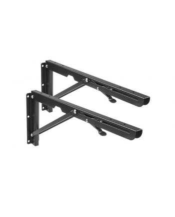 MACLEAN MC-876 Wall Folding Shelf Table Brackets up to 50kg Solid Complete Set Brackets + Assembly elements