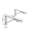 MACLEAN MC-876 Wall Folding Shelf Table Brackets up to 50kg Solid Complete Set Brackets + Assembly elements - nr 4