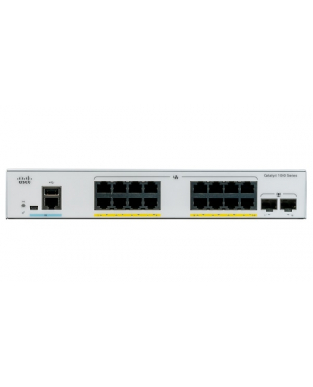 CISCO Catalyst 1000 16-Port Gigabit PoE+ PoE Budget 240W 2 x 1G SFP Uplinks LAN Base