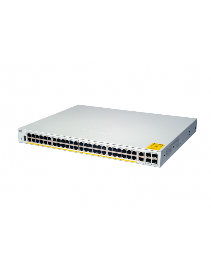 CISCO Catalyst 1000 48-Port Gigabit PoE+ PoE Budget 370W 4 x 1G SFP Uplinks LAN Base główny