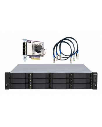 qnap systems QNAP TL-R1200S-RP 12-bay 2U rackmount SATA JBOD expansion unit redundant PSU