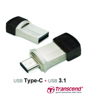 TRANSCEND 128GB USB3.0 Pen Drive OTG Type A&C Silver