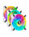 CORSAIR iCUE QL120 RGB 120mm White Triple Fan Kit with Lighting Node CORE - nr 12