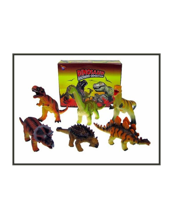 Dinozaury 26-30cm 6 wzorów z dźwiękiem D2106/IC HIPO   cena za 1 sztukę główny