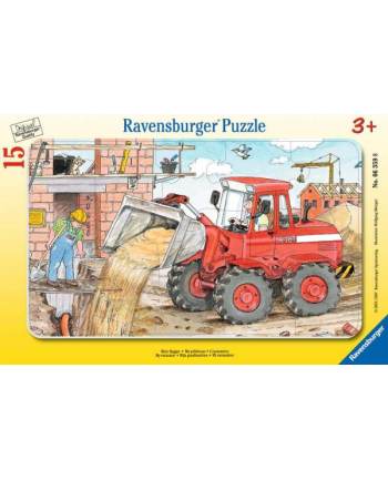 Puzzle 15el ramkowe Koparka 063598 RAVENSBURGER