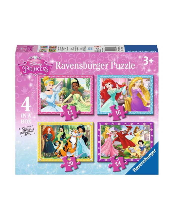 Puzzle 4w1 Księżniczki Disney 12/16/20/24 073979 RAVENSBURGER główny