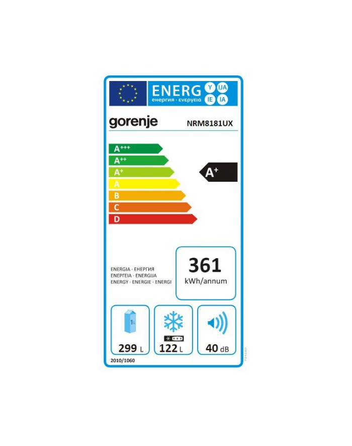 gorenje Chłodziarko-zamrażarka NRM8181UX multidoor główny