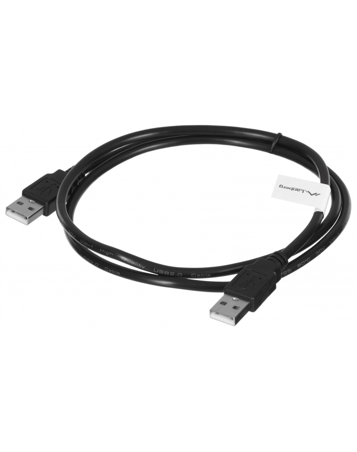 lanberg Kabel USB-A M/M 2.0 1.0m Czarny główny