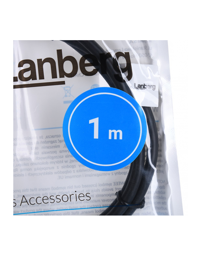lanberg Kabel USB-A M/M 3.0 1.0m czarny główny
