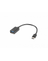 lanberg Adapter USB C(M)-USB-A (F)2.0 0.15M OTG Czarny - nr 1