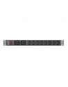 lanberg Listwa zasilająca Rack PDU 19 cali 1U 16A 2X C19 8X IEC C13 - nr 15