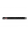lanberg Listwa zasilająca Rack PDU 19 cali 1U 16A 8X IEC C13 2M Czarna - nr 20