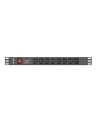 lanberg Listwa zasilająca Rack PDU 19 cali 1U 16A 8X IEC C13 2M Czarna - nr 8