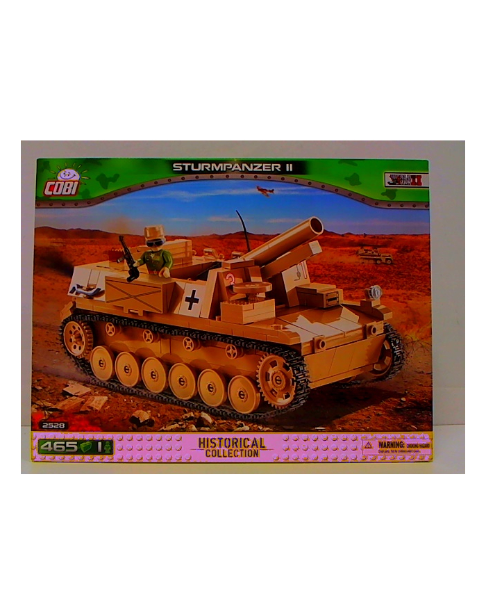 COBI 2528 Historical Collection WWII Sturmpanzer II - niemieckie działo samobieżne 465 klocków główny
