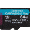 kingston Karta microSD  64GB Canvas Go Plus 170/70MB/s Adapter - nr 12