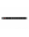 lanberg Listwa zasilająca Rack PDU 19 cali 1U 16A 2X C19 8X IEC C13 - nr 2