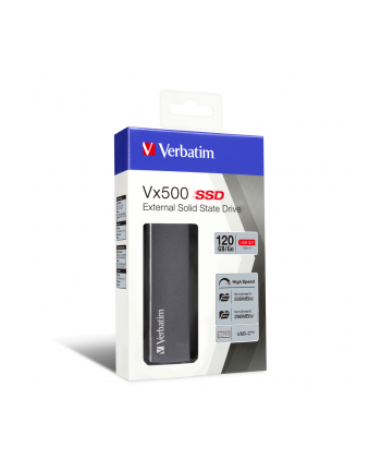 Verbatim VX500 120 GB Solid State Drive (gray, USB 3.2 C (10 Gbit / s)) nr 1