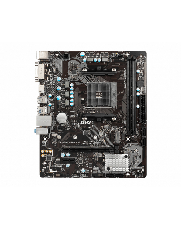 MSI B450M-A PRO MAX - Socket AM4 - motherboard główny