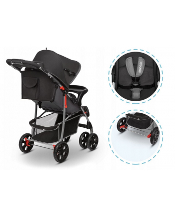 lionelo Wózek spacerowy Emma Plus Czarny