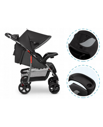 lionelo Wózek spacerowy Emma Plus Czarny