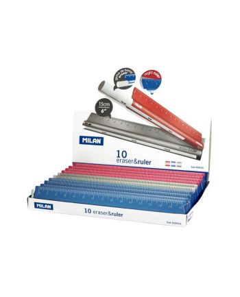 Linijka metalowa Touch 15cm + gumka p10 352910 MILAN