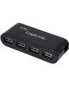 HUB USB 2.0 LOGILINK 4-portowy z zasilaczem, czarny - nr 21