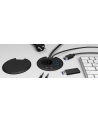 icy box ICYBOX Table Hub 4x USB 3.0 Type-A with Audio in-/output and Schuko Socket CEE 7/3 diameter 80 mm Black - nr 21