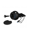 icy box ICYBOX Table Hub 4x USB 3.0 Type-A with Audio in-/output and Schuko Socket CEE 7/3 diameter 80 mm Black - nr 3
