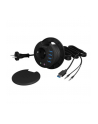 icy box ICYBOX Table Hub 4x USB 3.0 Type-A with Audio in-/output and Schuko Socket CEE 7/3 diameter 80 mm Black - nr 3