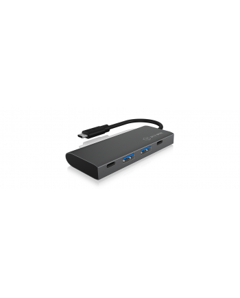 icy box ICYBOX USB 3.1 Gen 2 Type-C Hub to 2x Type-C and 2x Type-A interfaces Anthr./black