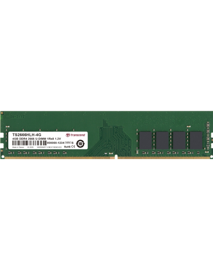 TRANSCEND 4GB DDR4 2666Mhz U-DIMM 1Rx8 512Mx8 CL19 1.2V główny