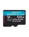 KINGSTON 512GB microSDXC Canvas Go Plus 170R A2 U3 V30 Single Pack w/o ADP - nr 1