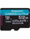 KINGSTON 512GB microSDXC Canvas Go Plus 170R A2 U3 V30 Single Pack w/o ADP - nr 7