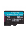 KINGSTON 64GB microSDXC Canvas Go Plus 170R A2 U3 V30 Single Pack w/o ADP - nr 29