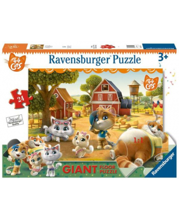 ravensburger Puzzle 24el podłogowe 44 Koty Na farmie 030156