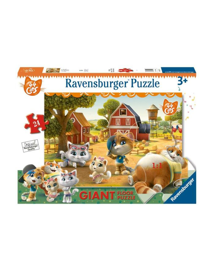 ravensburger Puzzle 24el podłogowe 44 Koty Na farmie 030156 główny