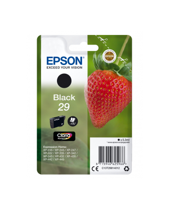 EPSON C13T29814012. Tusz Epson Singlepack black 29 Claria Home